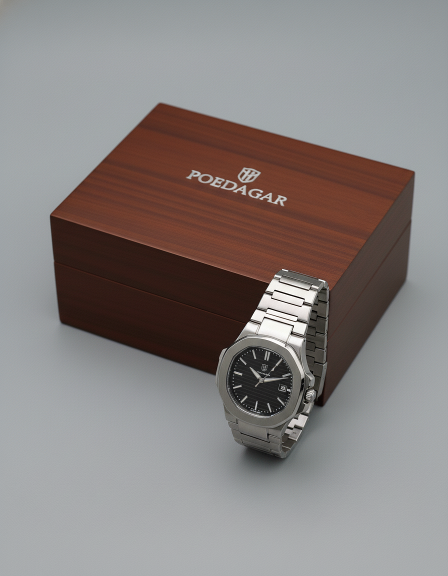 "Poedagar" Luxury Stainless Steel Watch